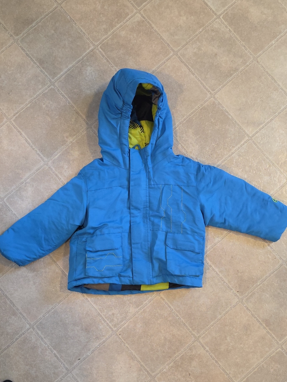 Blue Kids Hooded Winter Jacket